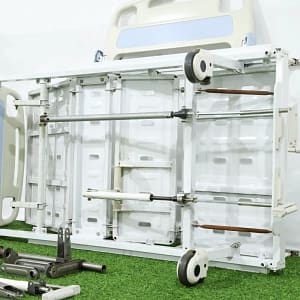 Manual double cranks hospital bed